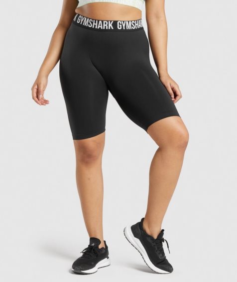 Women's Gymshark Fit Seamless Cycling Shorts Black | CA AN1067